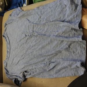 Blue and white striped shirt